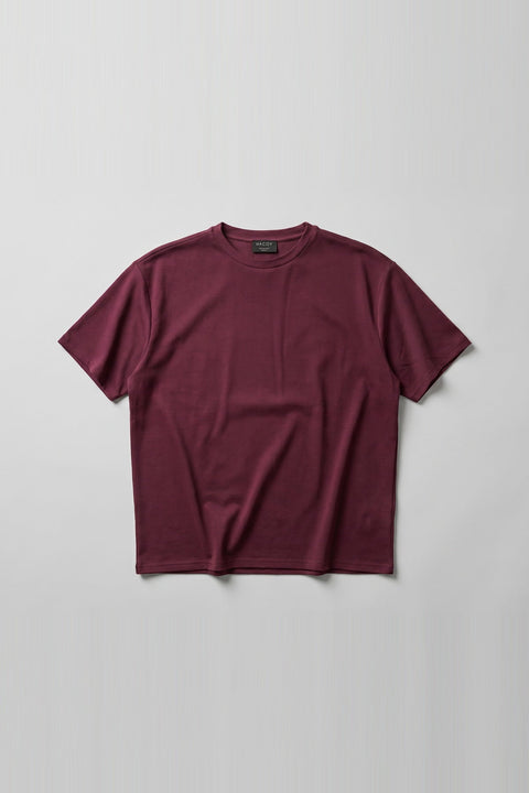 HACOY burgundy bamboo T-shirt, a quiet and versatile everyday staple.